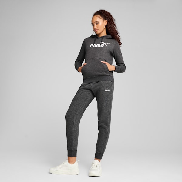 Sudadera con capucha para mujer logo Essentials No. 1, Dark Gray Heather, extralarge